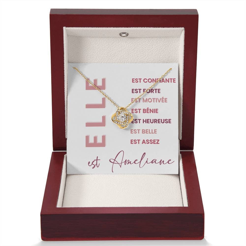 Elle Est – Collier Affirmations & Carte Message Inspirante