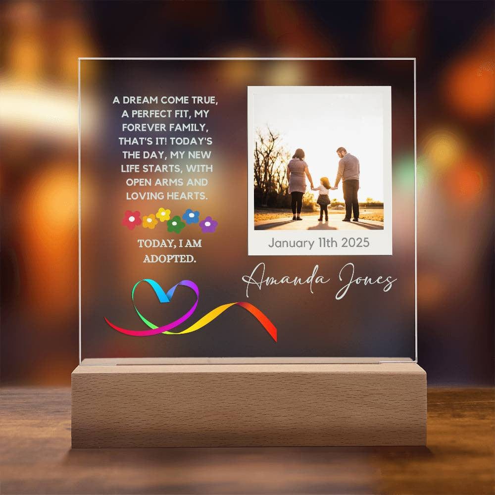 Personalized Adoption Day Acrylic Plaque