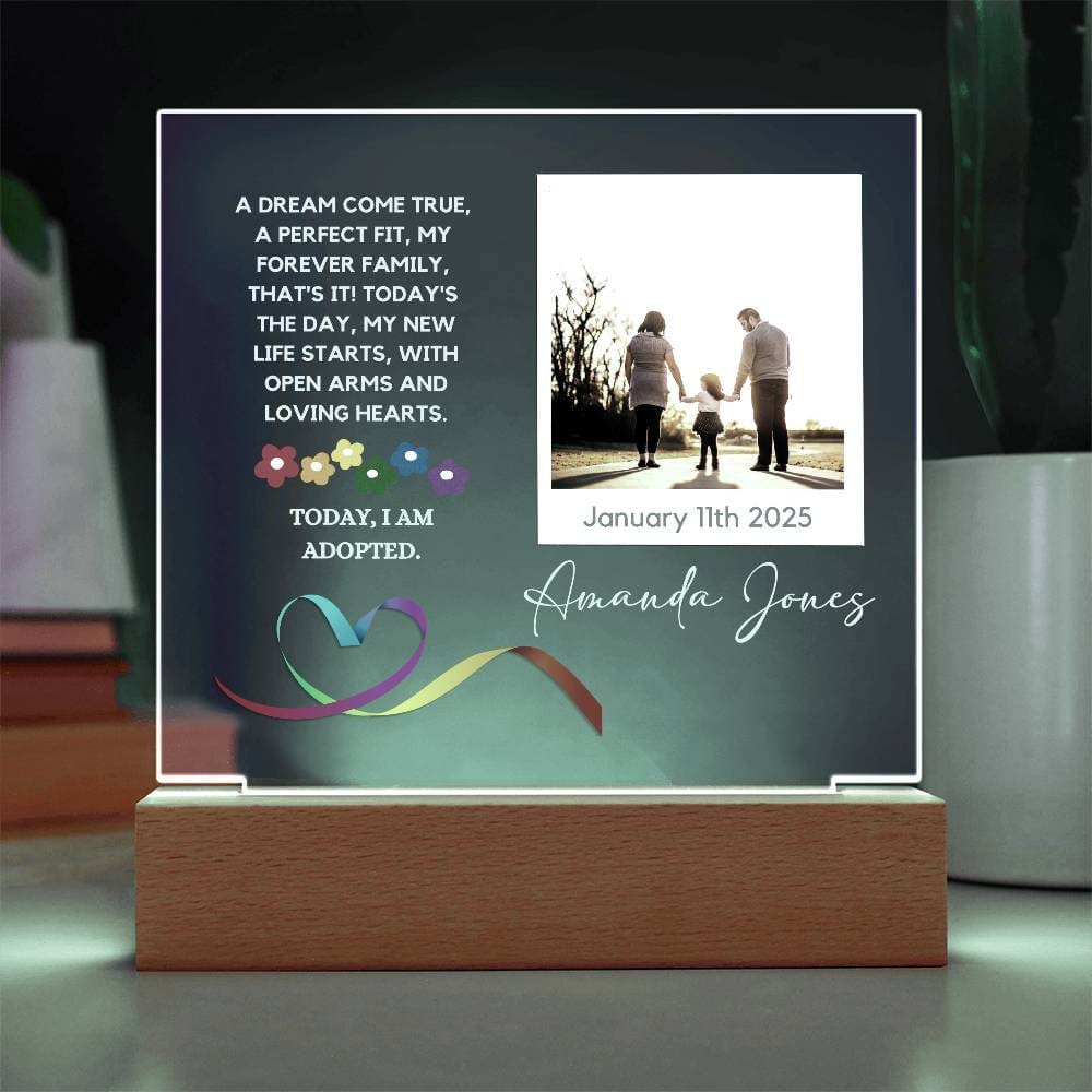 Personalized Adoption Day Acrylic Plaque