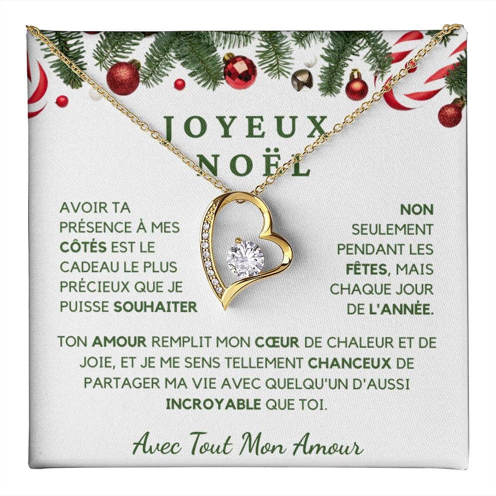 Collier Joyeux Noël – Cadeau de Noël Romantique Personnalisé pour Elle