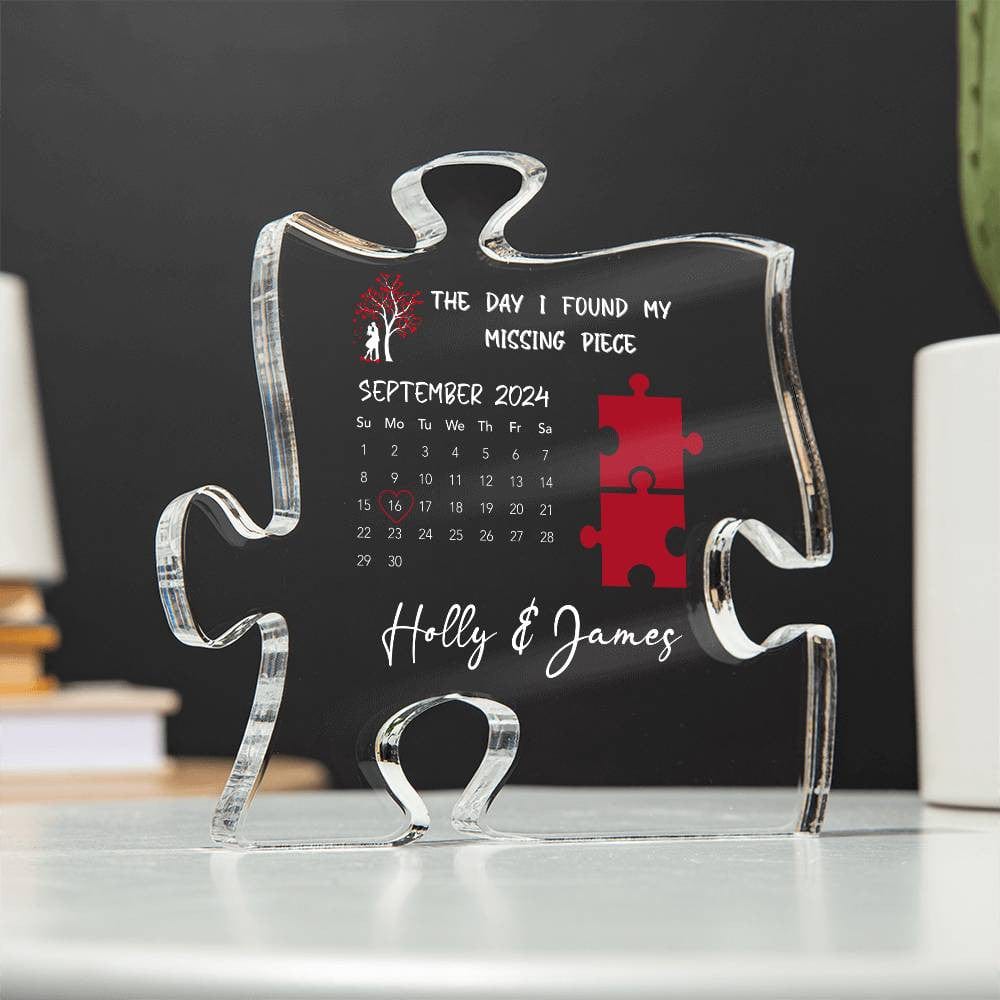 Custom Acrylic Puzzle Plaque - Personalized Couples Gift - Unique Anniversary Keepsake