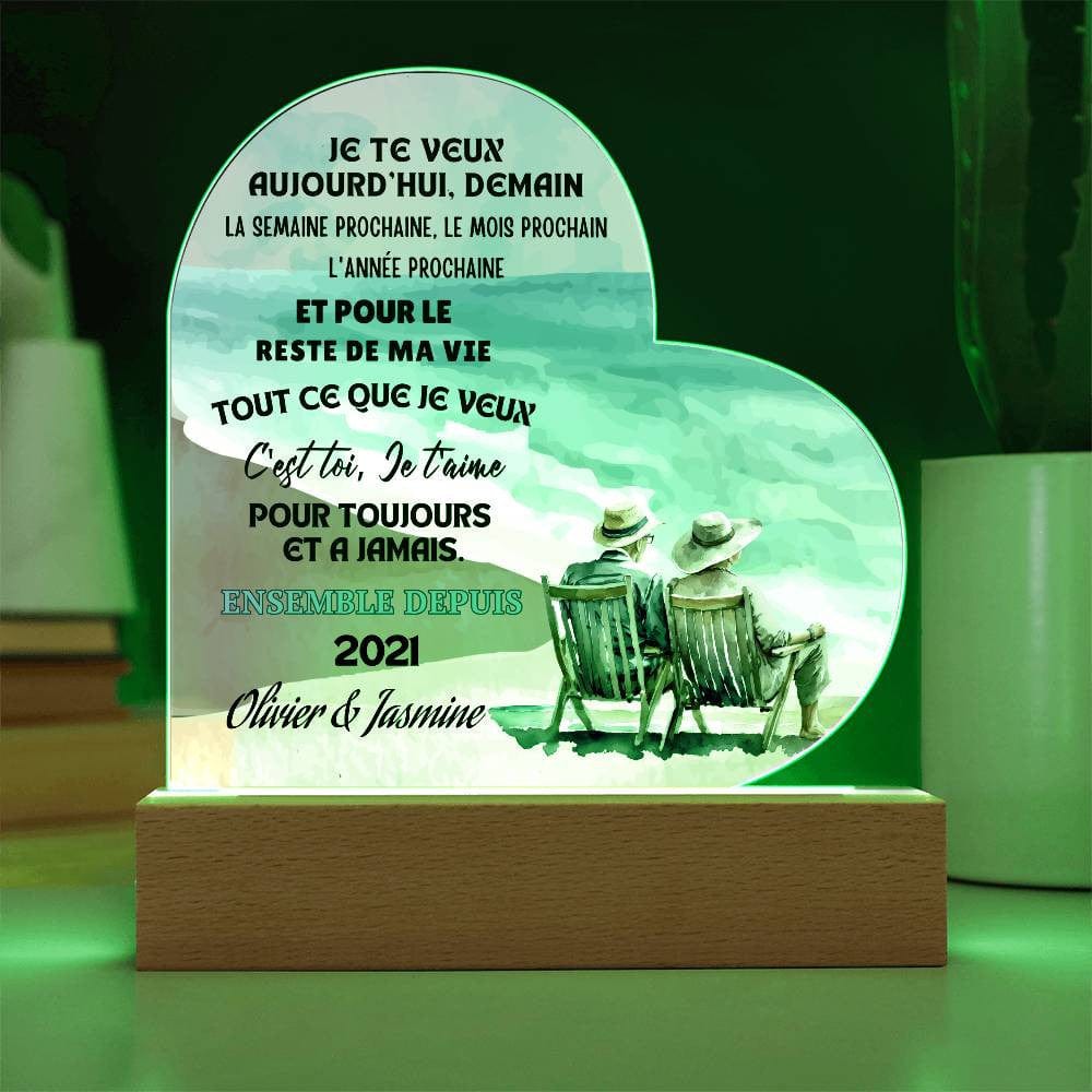 Plaque en Coeur pour Couple