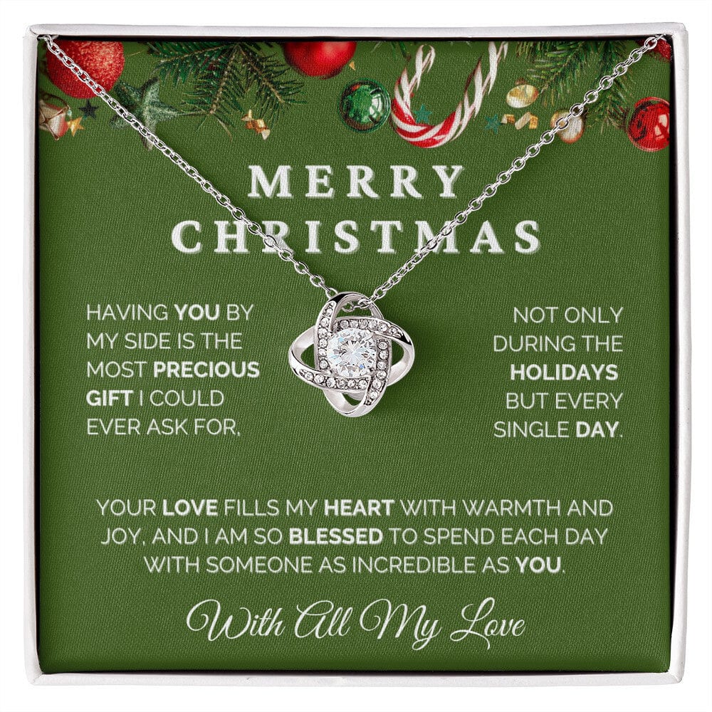 Merry Christmas Love Knot Necklace - The Perfect Holiday Gift
