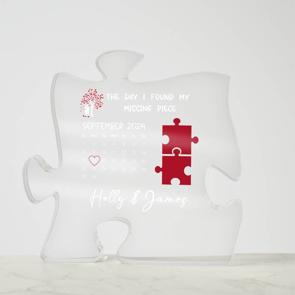 Custom Acrylic Puzzle Plaque - Personalized Couples Gift - Unique Anniversary Keepsake