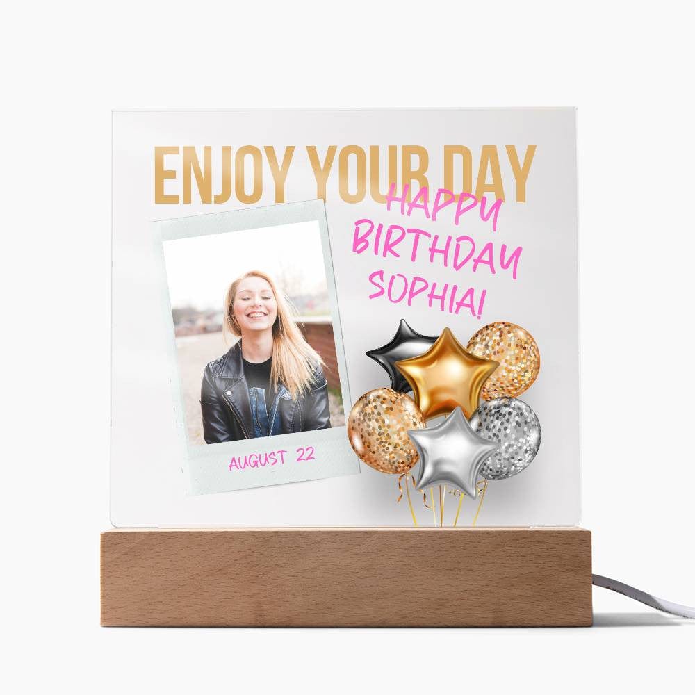 Custom Birthday Gift | Personalized Birthday Girl Acrylic Plaque