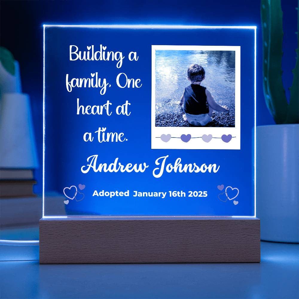 Adoption Day Keepsake - Personalized LED Acrylic Plaque