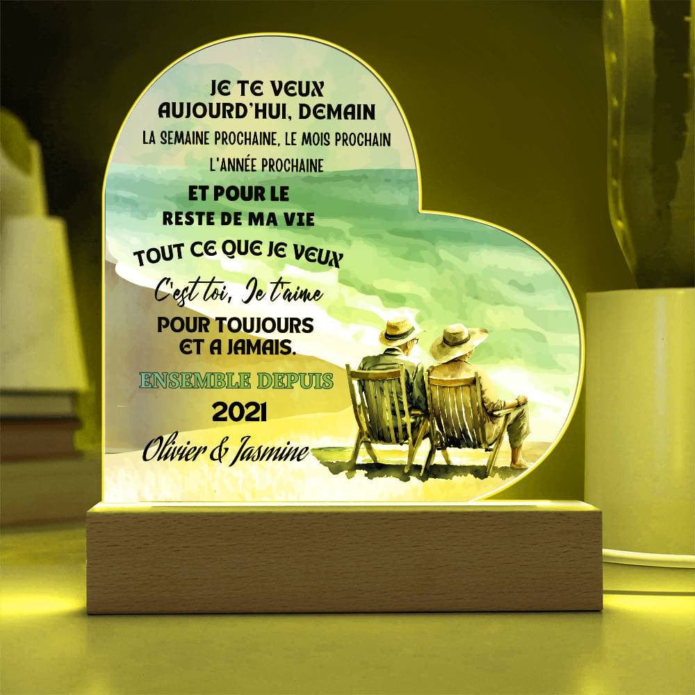 Plaque en Coeur pour Couple