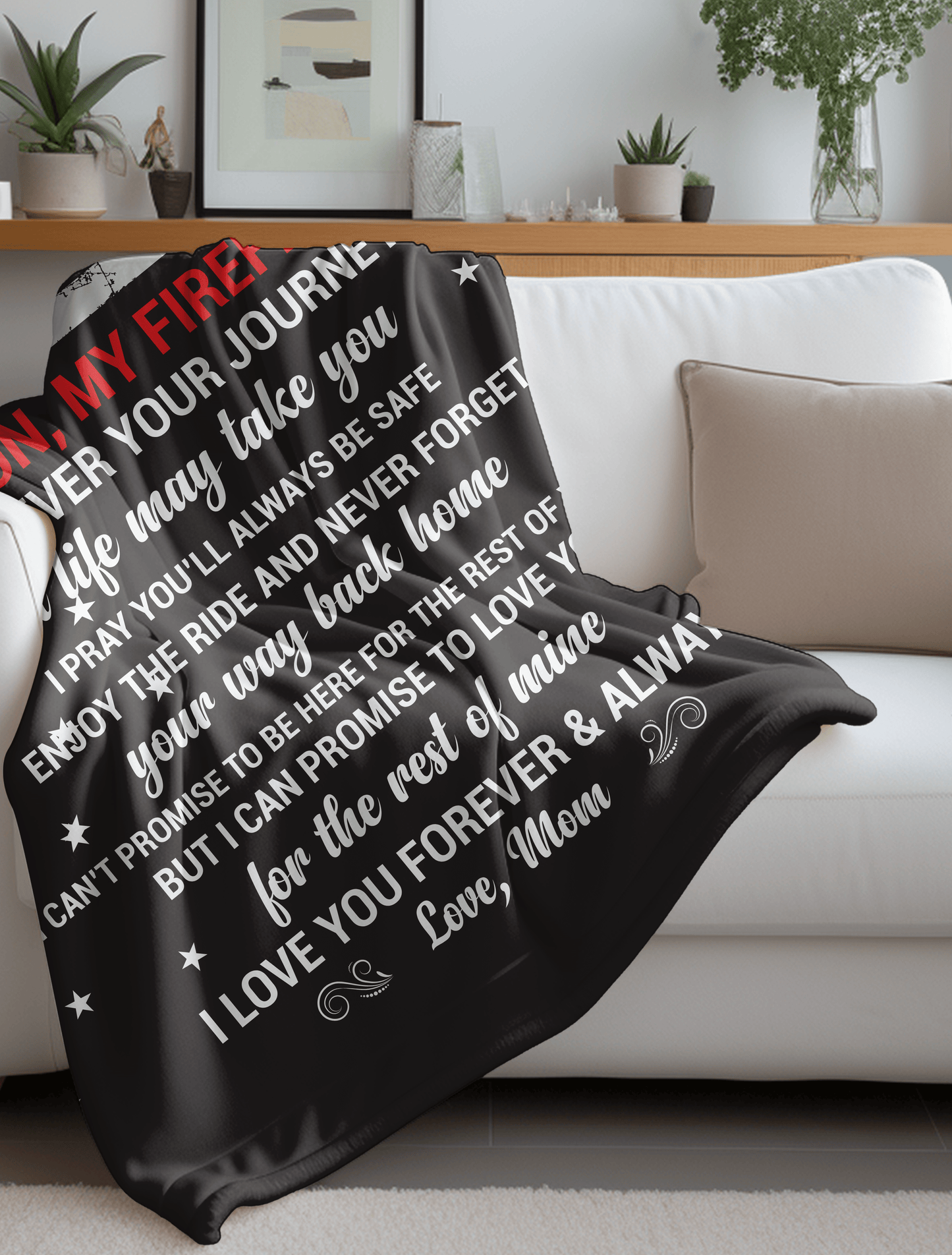 Firefighter Son Blanket – Honor Your Hero Son