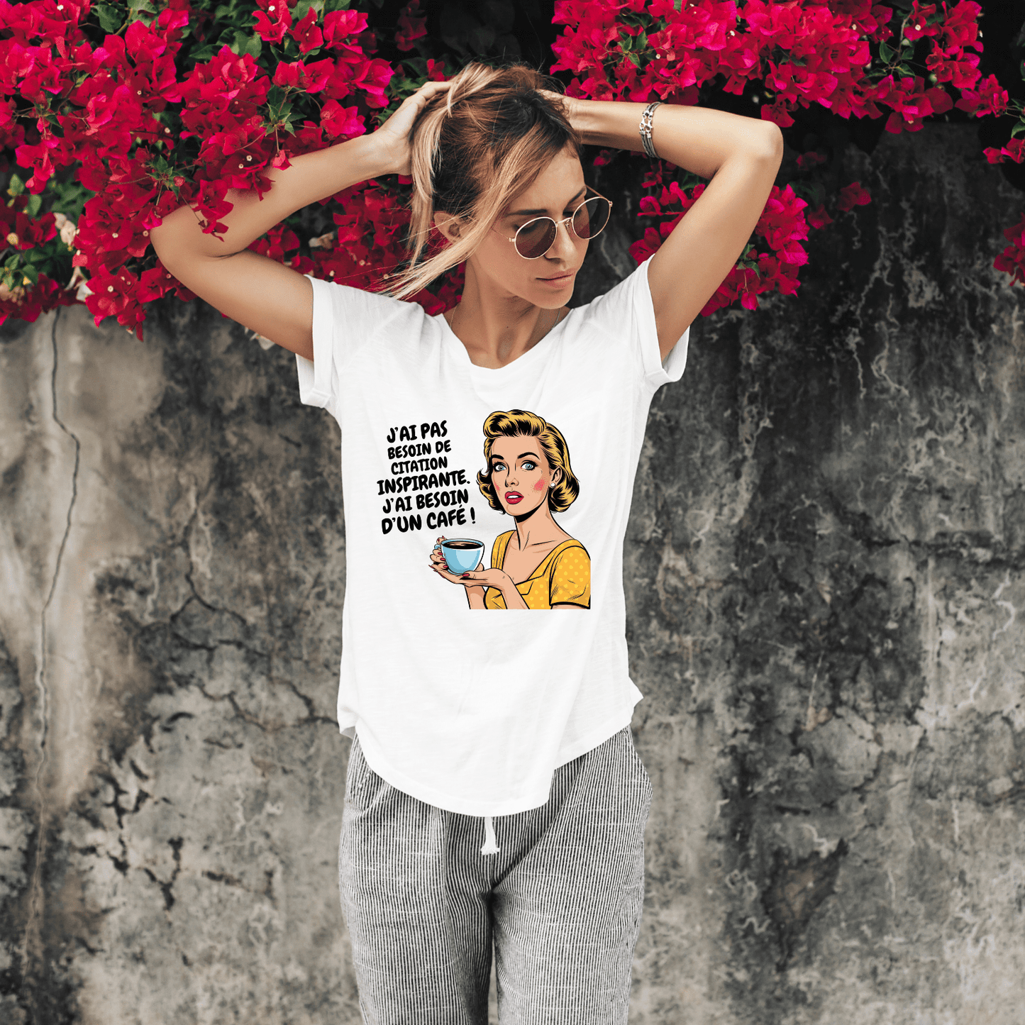 T-shirt drôle – J’ai pas besoin de citation inspirante.