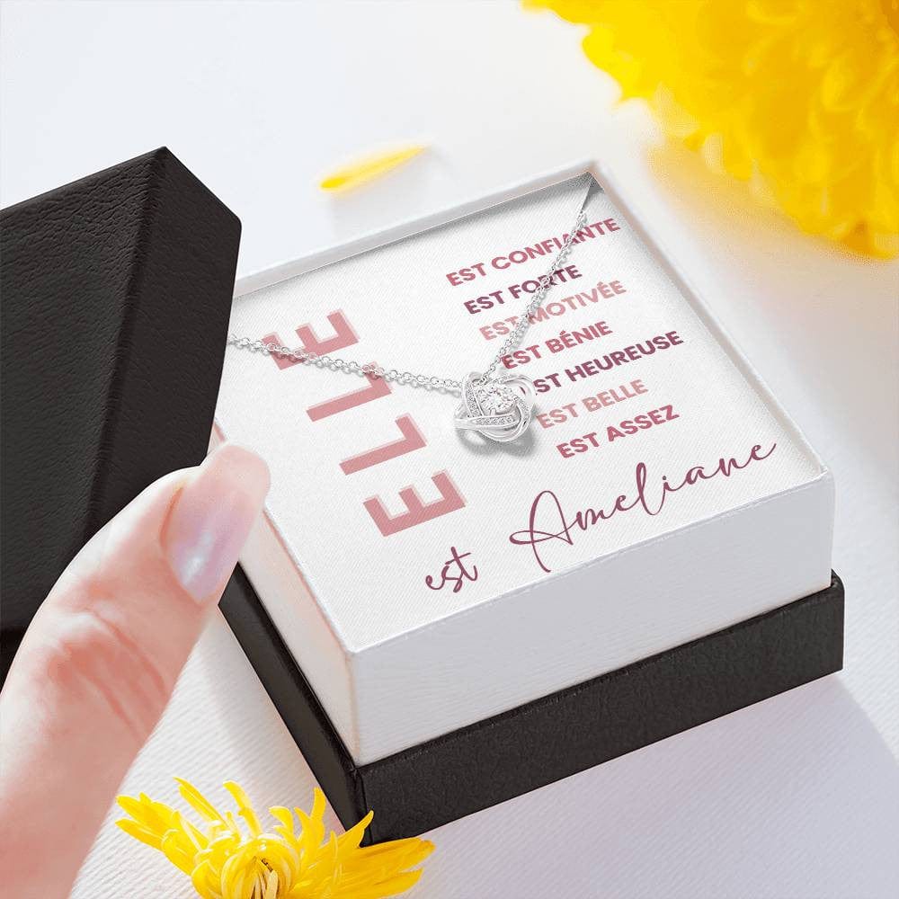 Elle Est – Collier Affirmations & Carte Message Inspirante