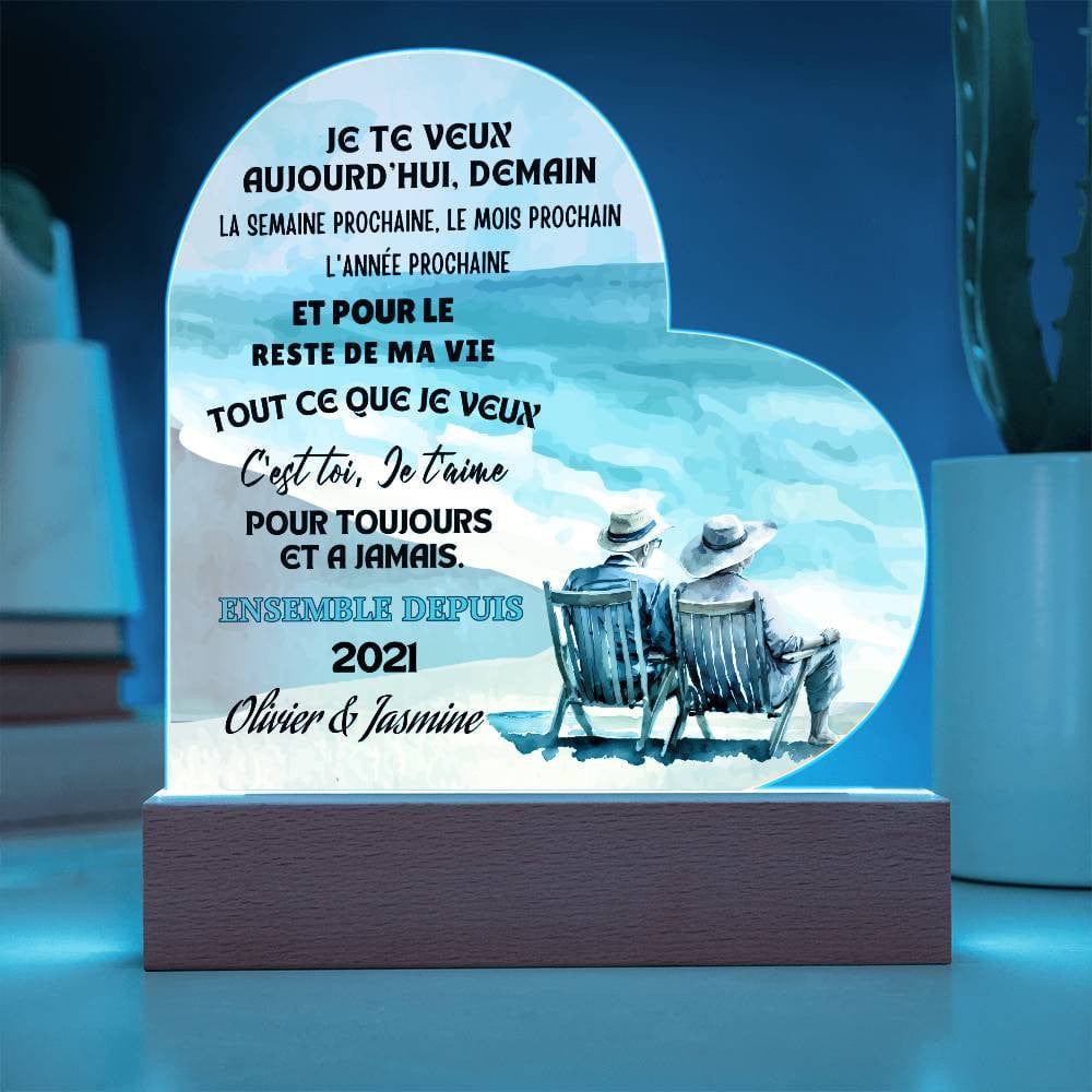 Plaque en Coeur pour Couple
