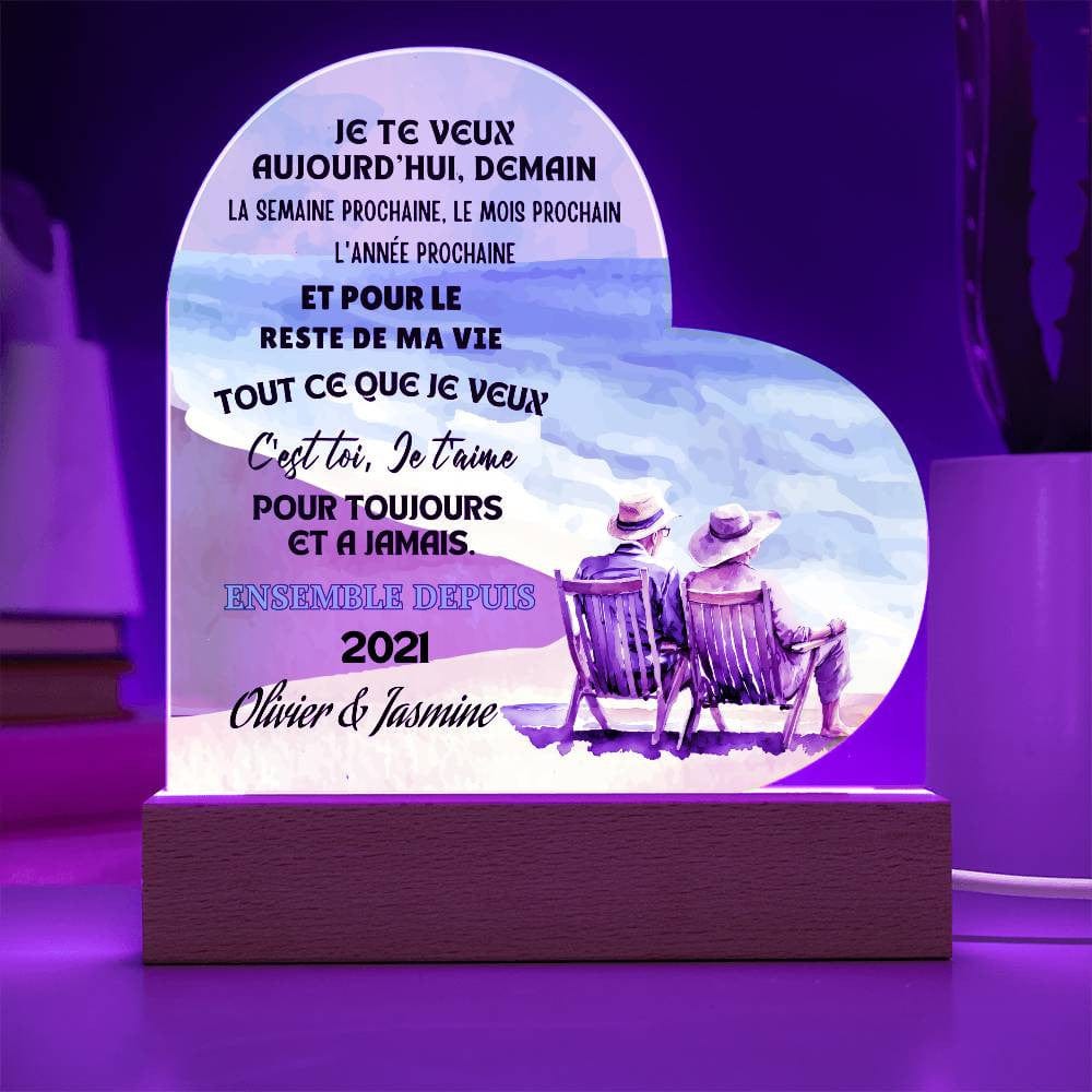 Plaque en Coeur pour Couple