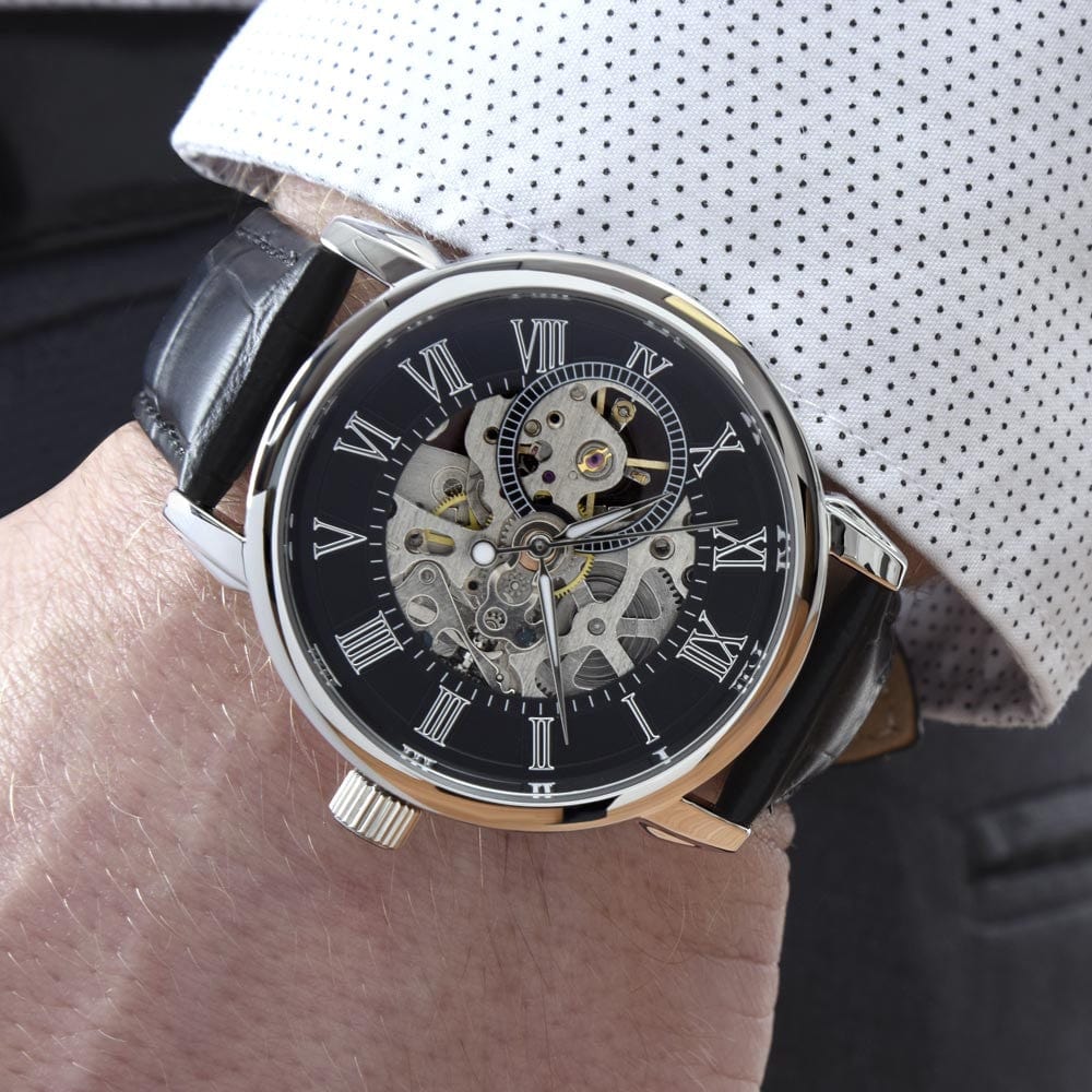 Cadeau Parfait pour un Fils - Montre Squelette Automatique pour Homme