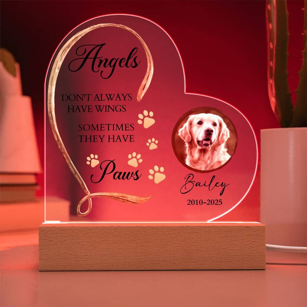 Pet Memorial - Acrylic Heart Plaque