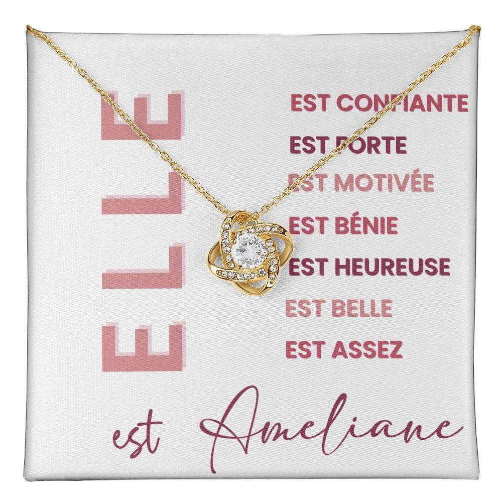 Elle Est – Collier Affirmations & Carte Message Inspirante
