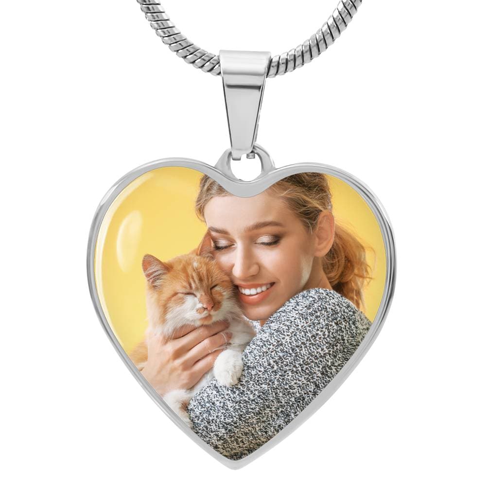 Personalized Pet Memorial Heart Necklace