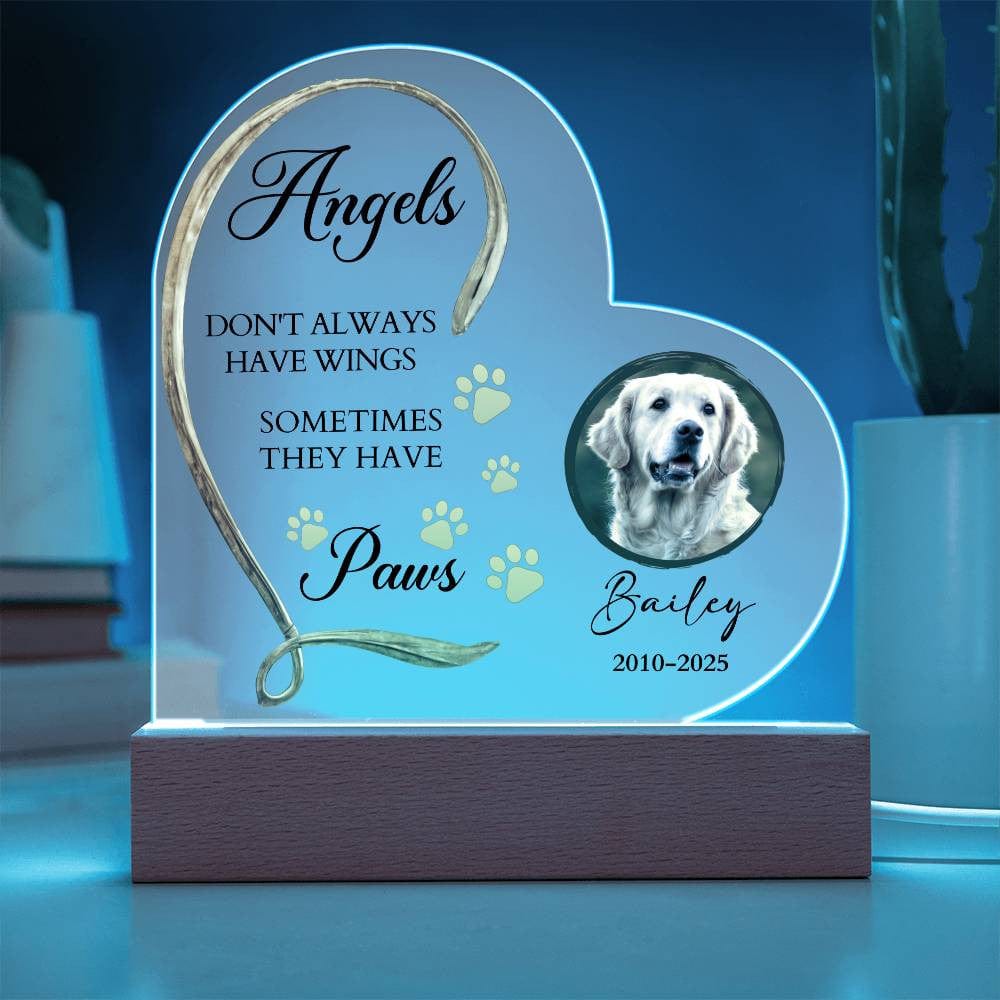 Pet Memorial - Acrylic Heart Plaque