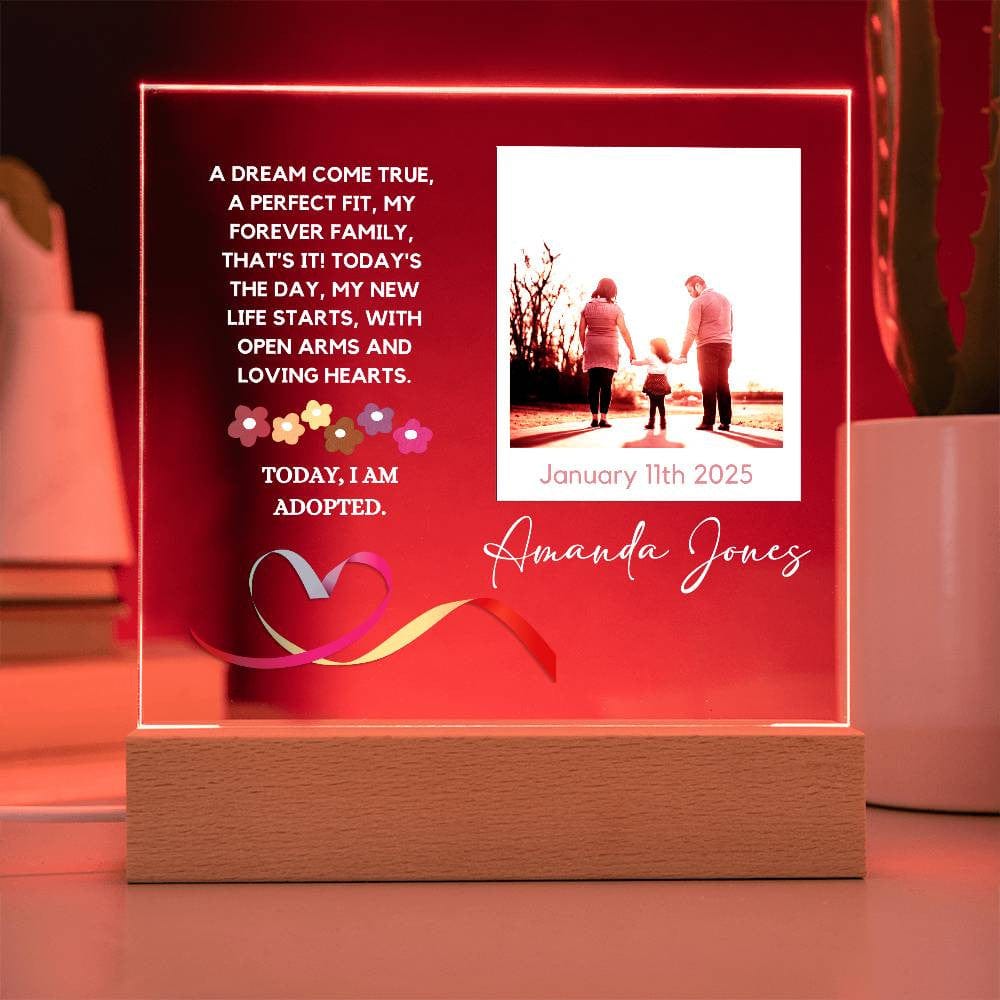 Personalized Adoption Day Acrylic Plaque