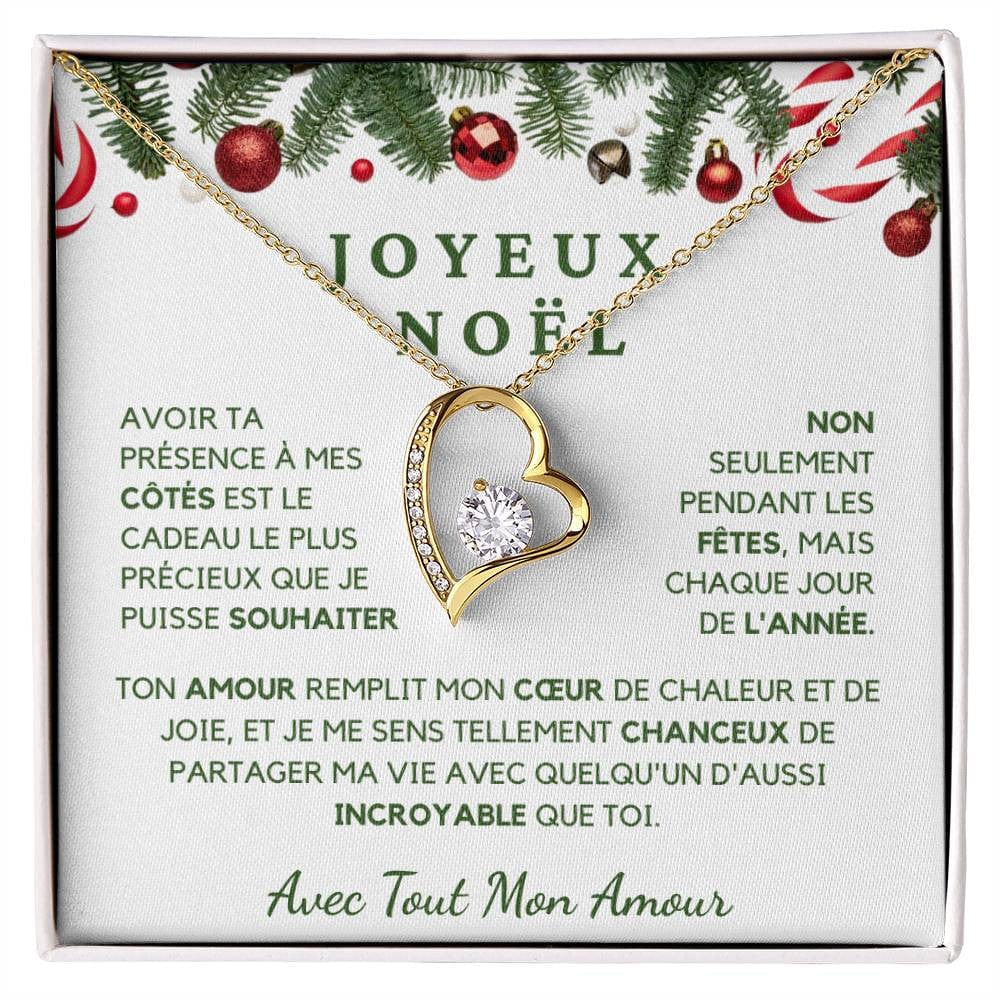 Collier Joyeux Noël – Cadeau de Noël Romantique Personnalisé pour Elle