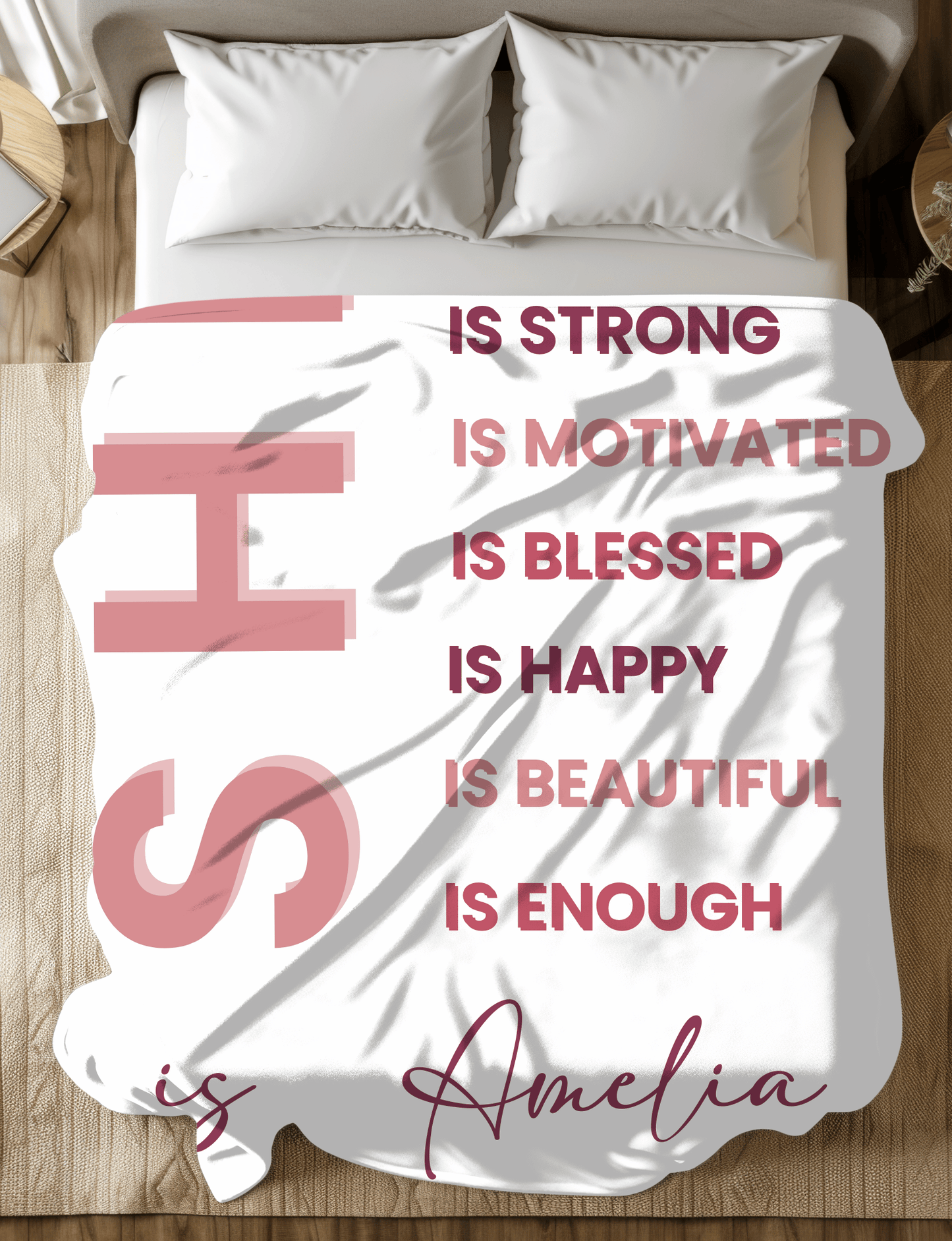 Plush Fleece Blanket Empowered Women