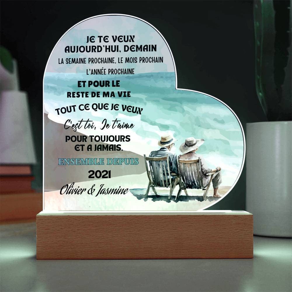 Plaque en Coeur pour Couple
