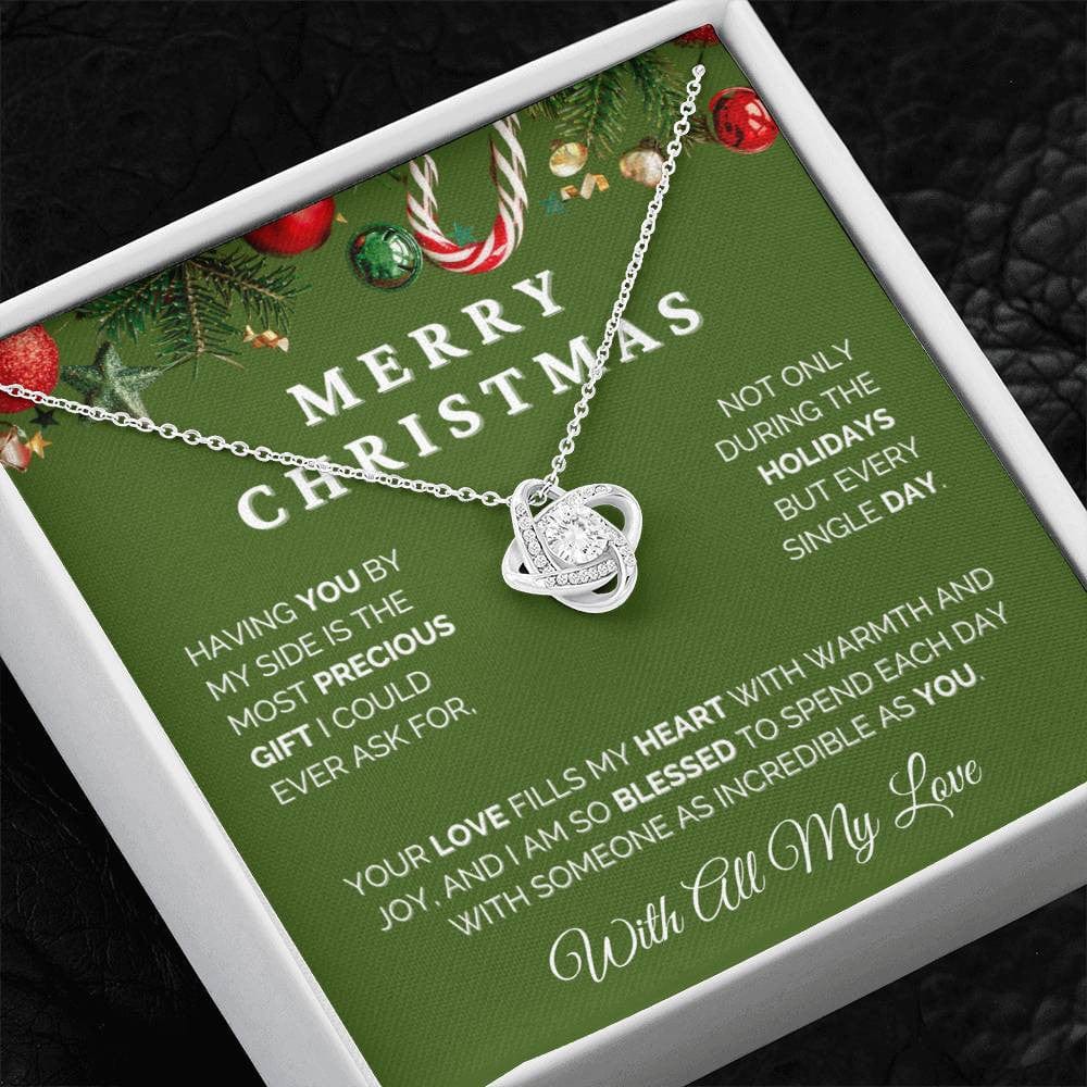 Merry Christmas Love Knot Necklace - The Perfect Holiday Gift