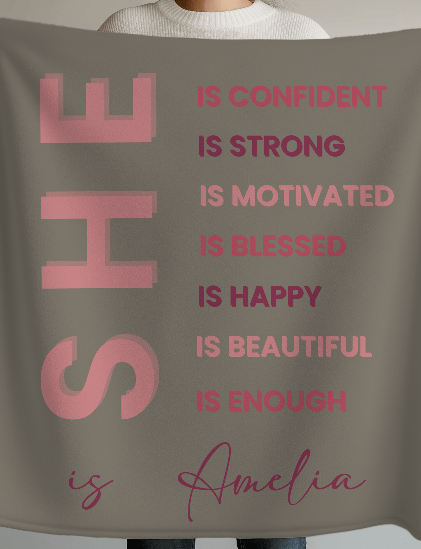 Plush Fleece Blanket Empowered Women