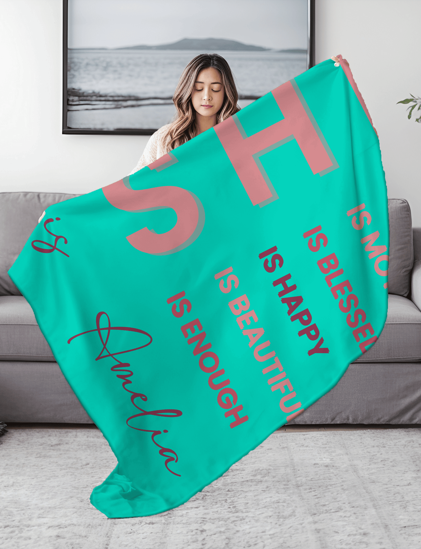 Plush Fleece Blanket Empowered Women