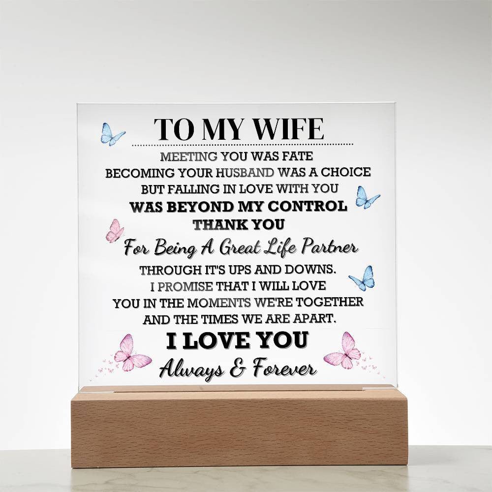To My Wife Acrylic Plaque | Gift From Husband