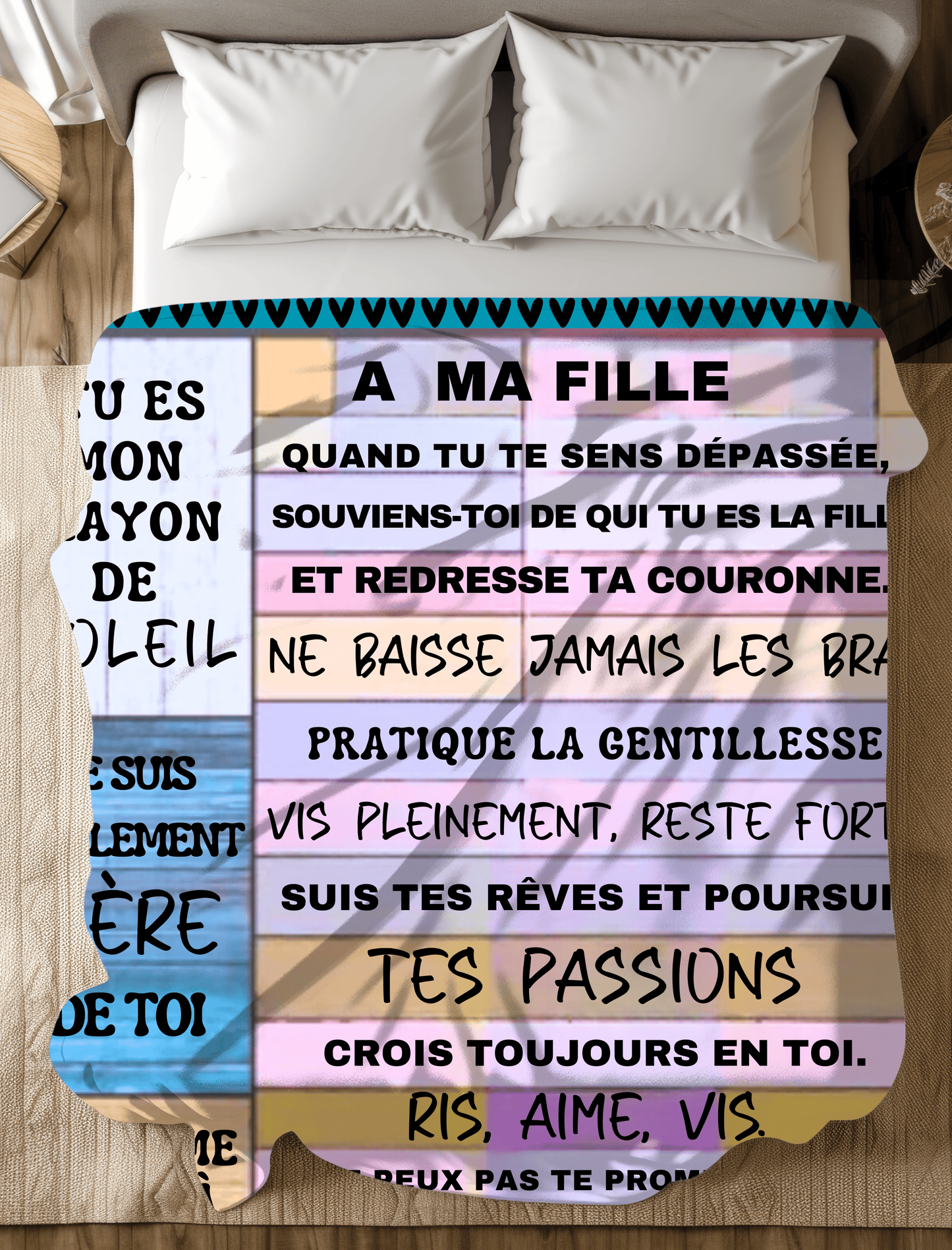 Cadeau Touchant de Papa à Fille - Couverture Polaire Ultra-Douce