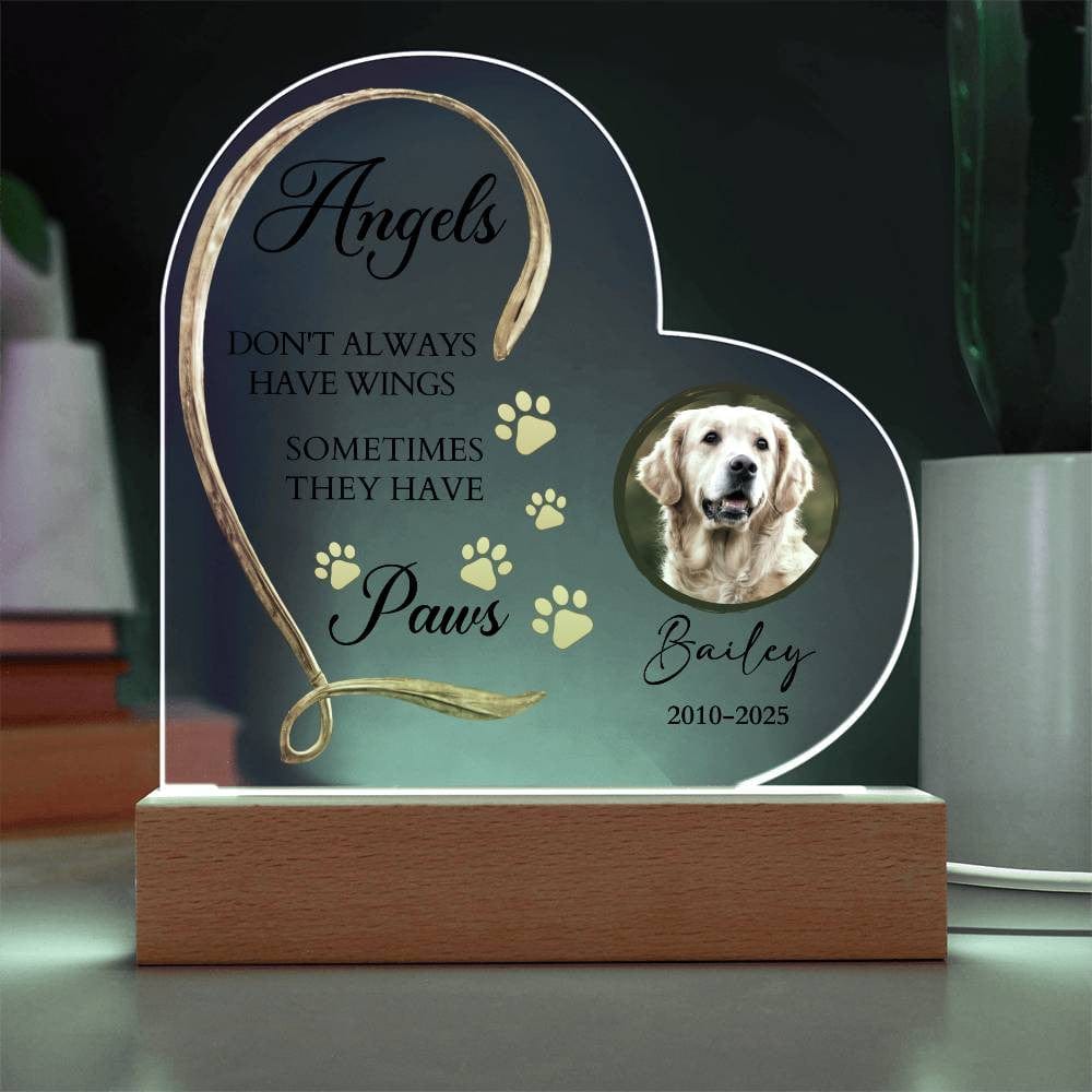 Pet Memorial - Acrylic Heart Plaque