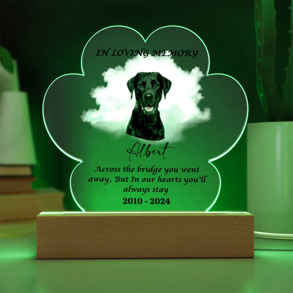 Personalized Pet Memorial Acrylic Plaque