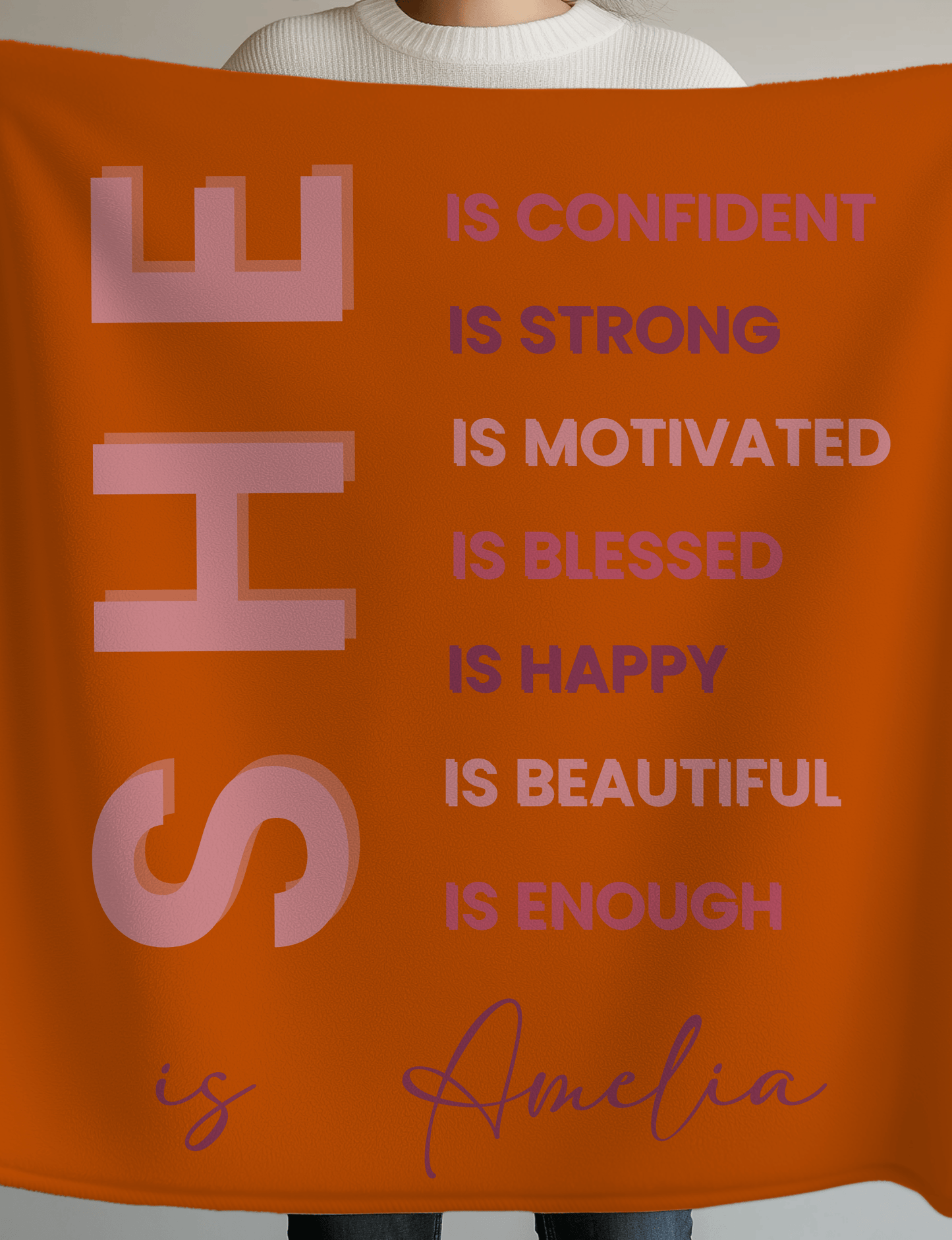 Plush Fleece Blanket Empowered Women