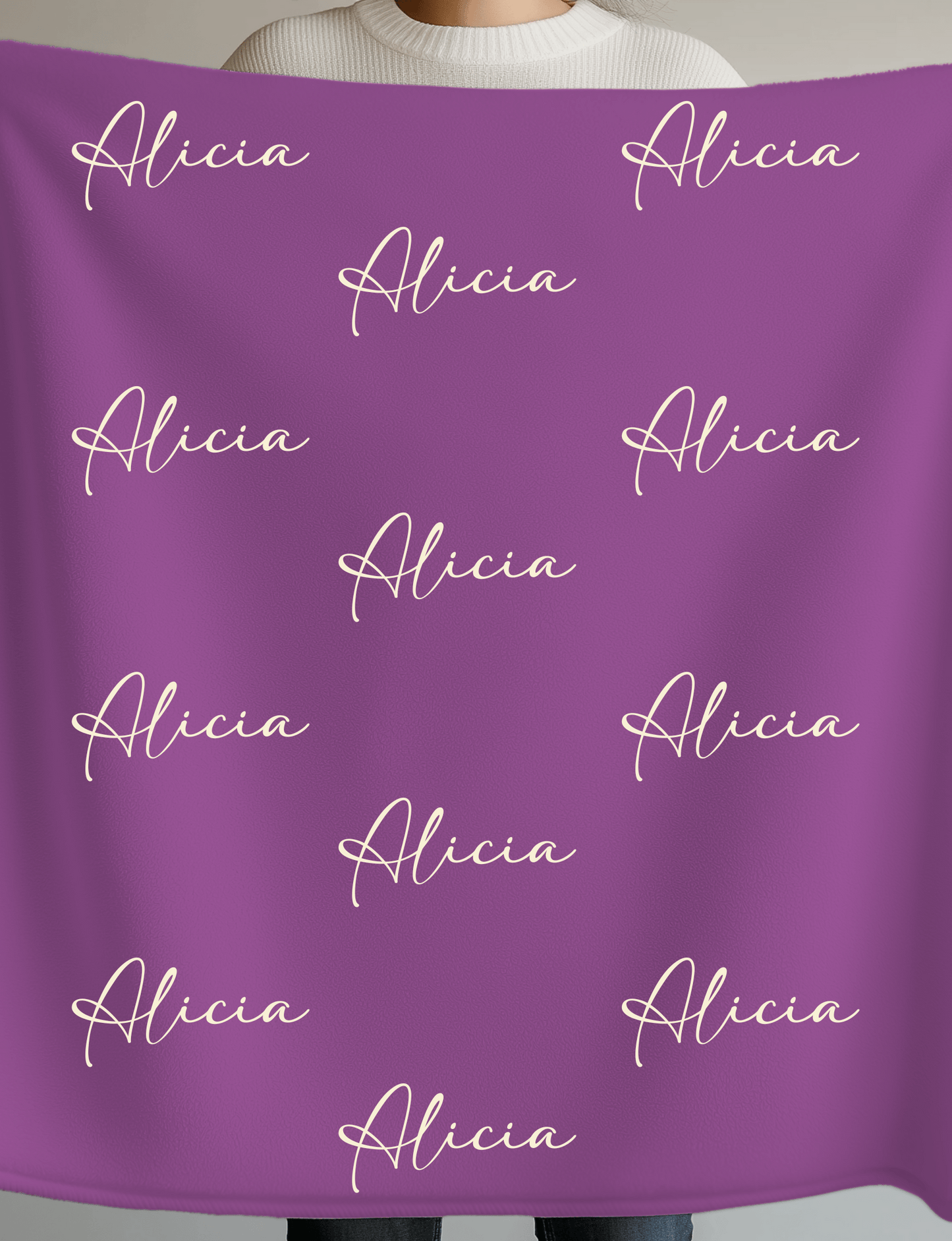 Luxury Plush Fleece Blanket in purple Color - Hypoallergenic Fabric