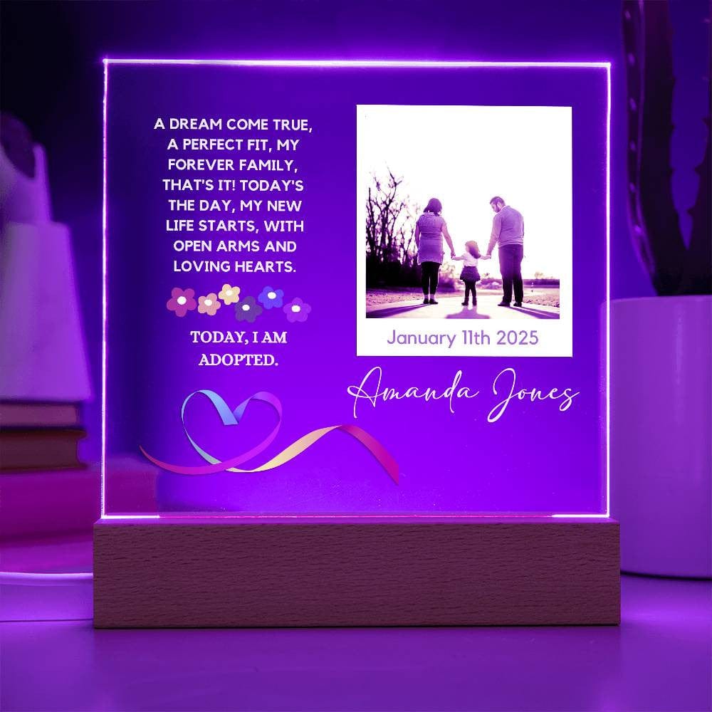 Personalized Adoption Day Acrylic Plaque