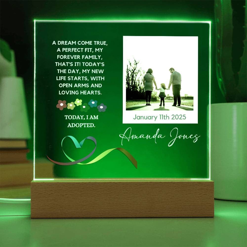 Personalized Adoption Day Acrylic Plaque