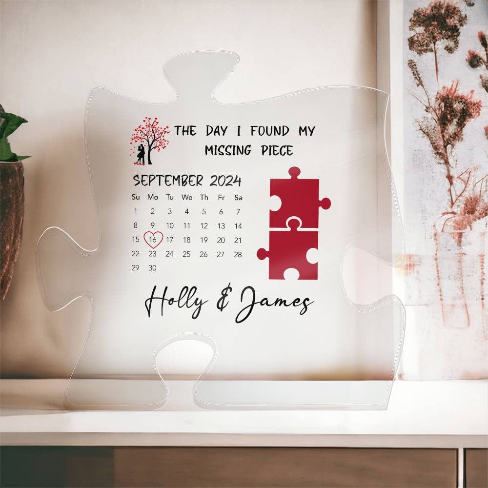 Custom Acrylic Puzzle Plaque - Personalized Couples Gift - Unique Anniversary Keepsake
