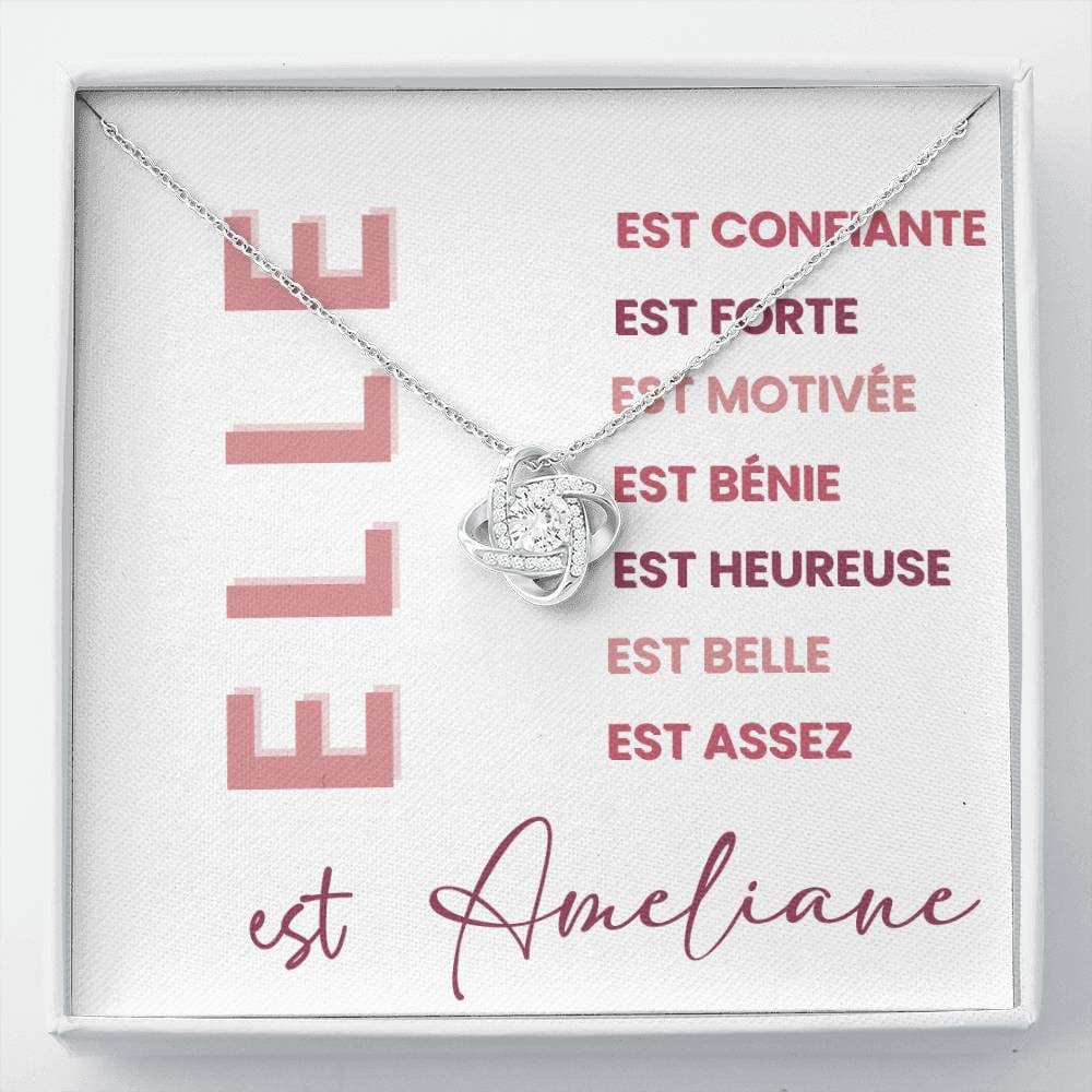Elle Est – Collier Affirmations & Carte Message Inspirante