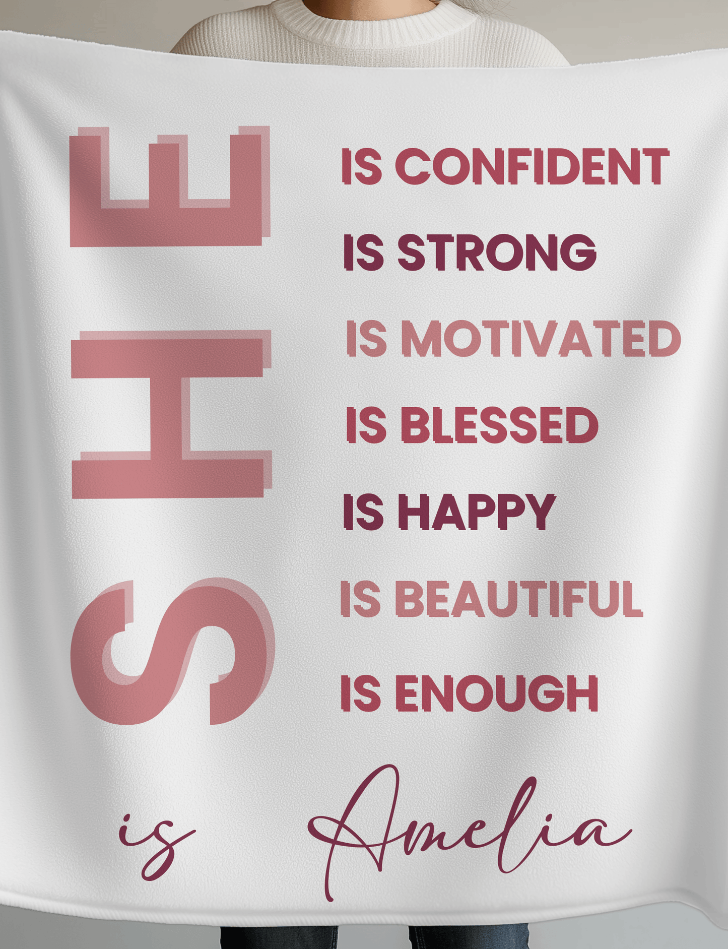 Plush Fleece Blanket Empowered Women