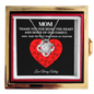 To Mom Love Knot Necklace with Preserved Rose