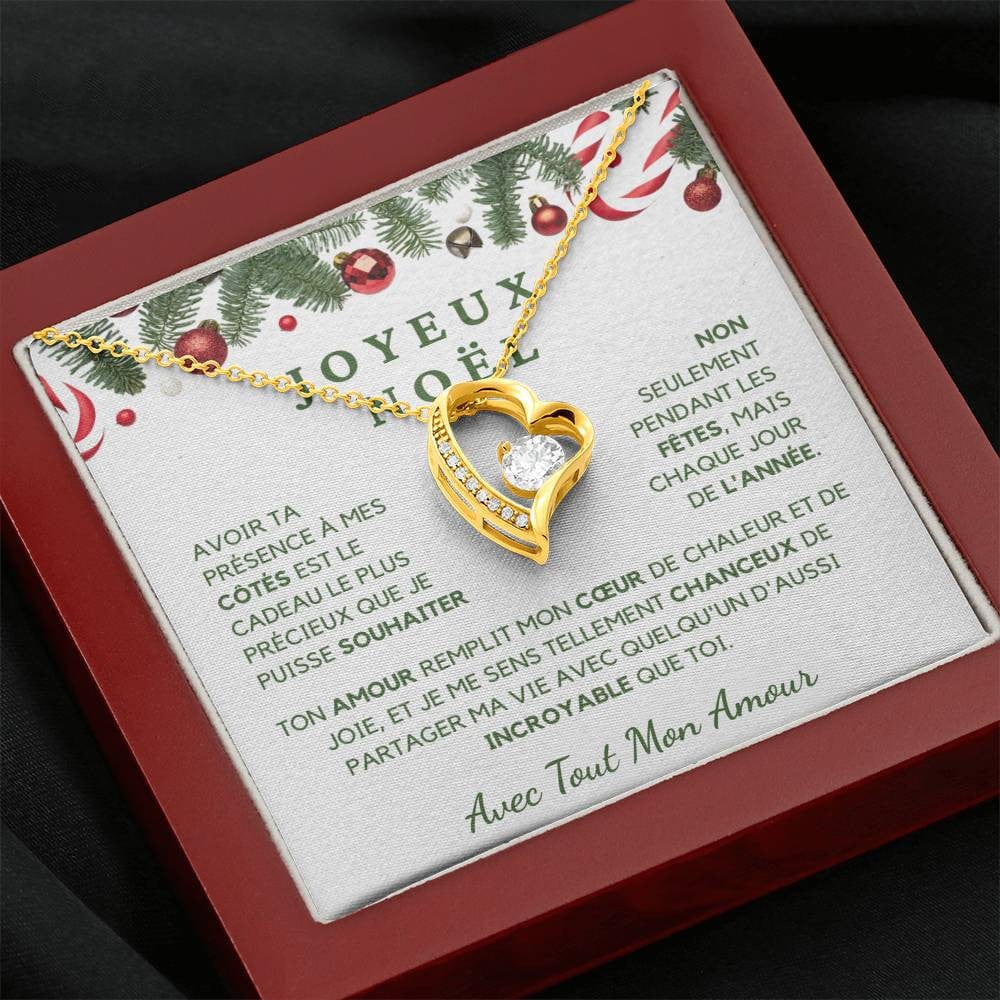 Collier Joyeux Noël – Cadeau de Noël Romantique Personnalisé pour Elle