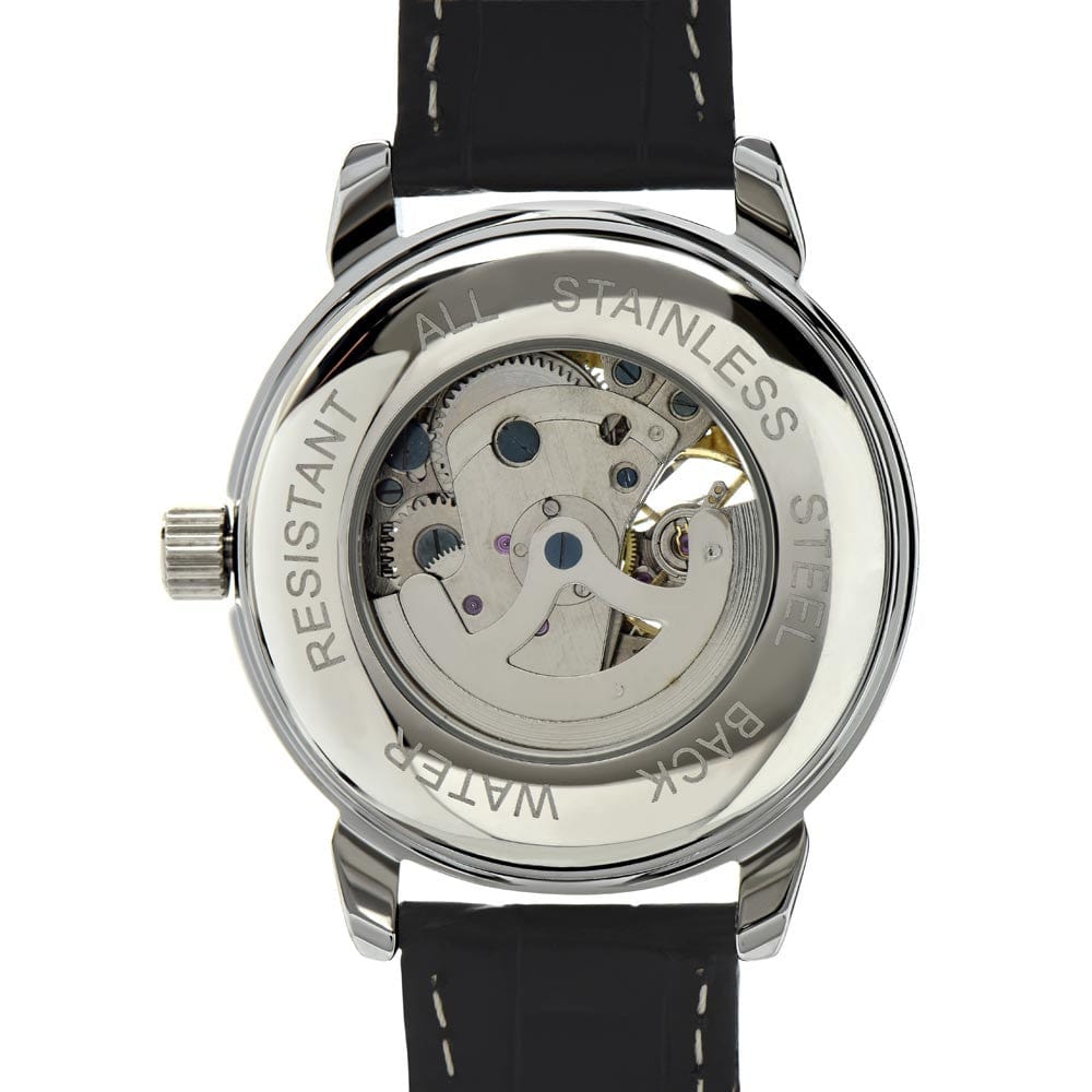 Cadeau Parfait pour un Fils - Montre Squelette Automatique pour Homme