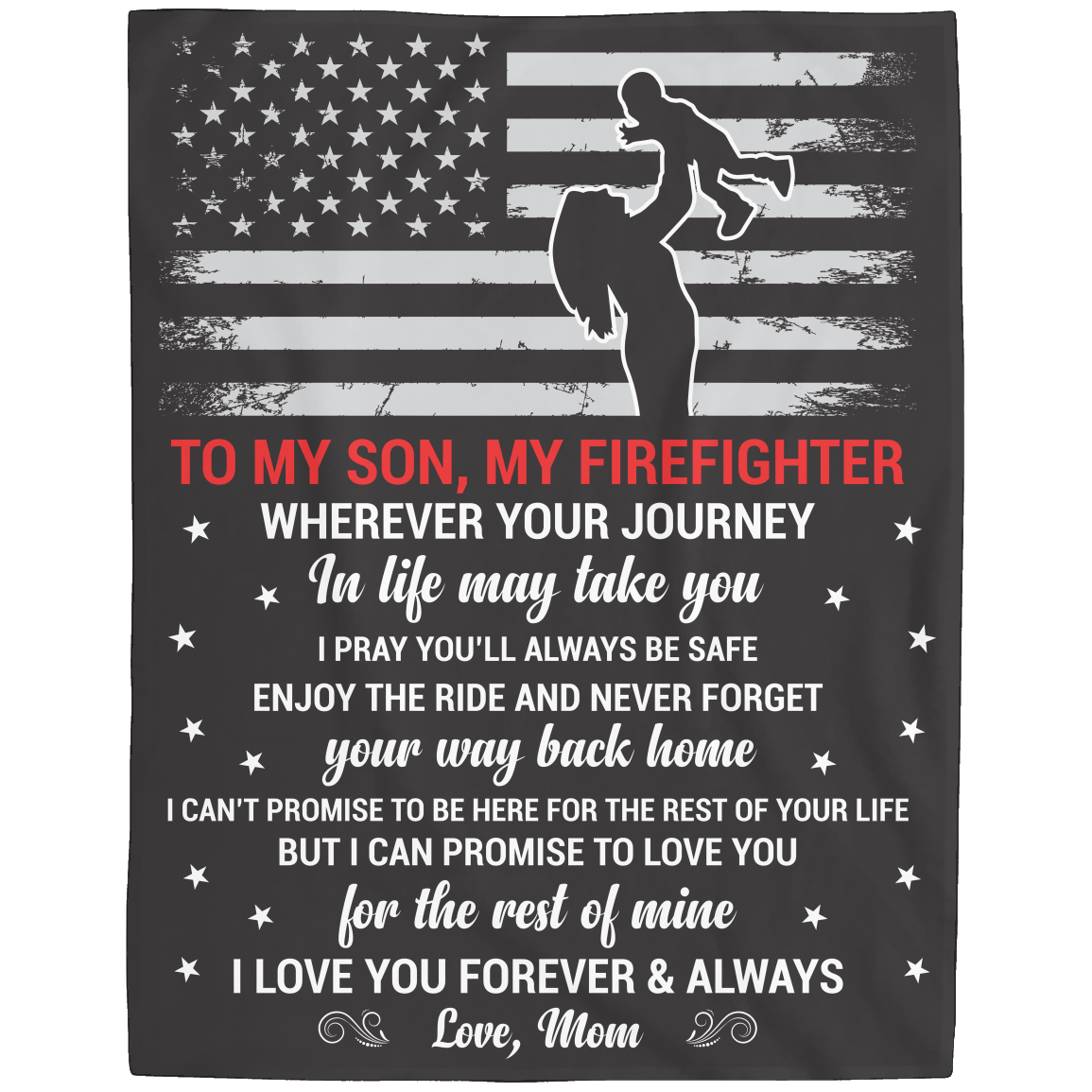 Firefighter Son Blanket – Honor Your Hero Son