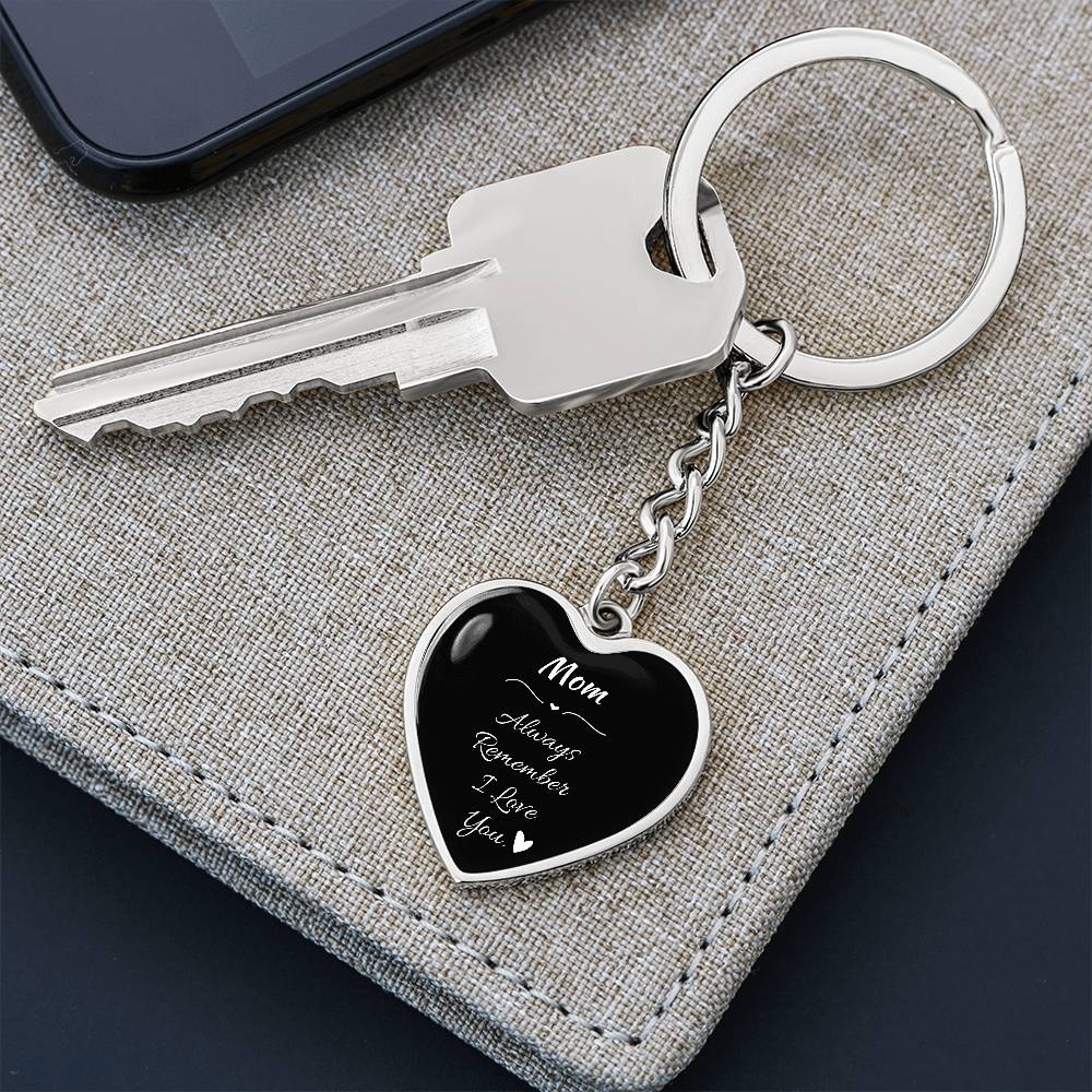 I love You Mom Keychain - Gift From Daughter - Gift From Son