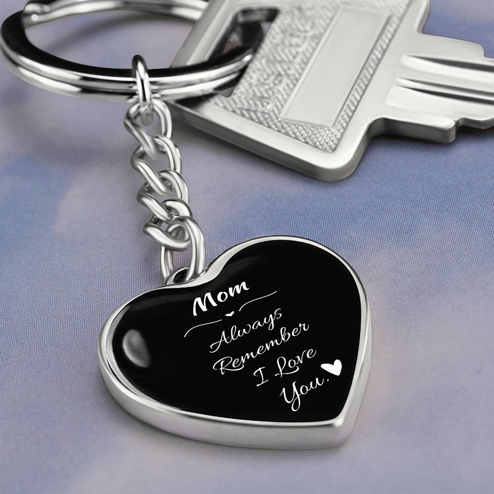 I love You Mom Keychain - Gift From Daughter - Gift From Son