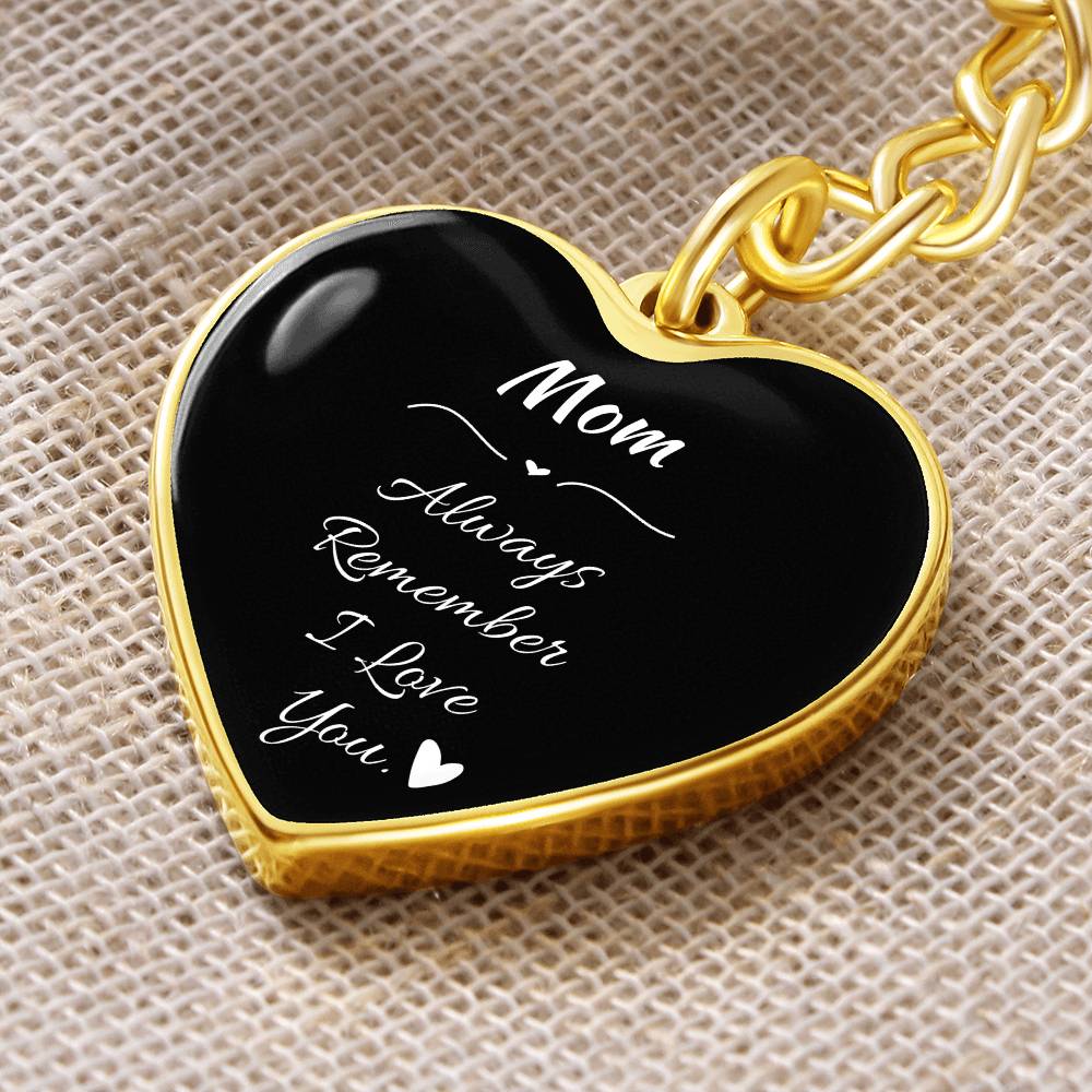 I love You Mom Keychain - Gift From Daughter - Gift From Son