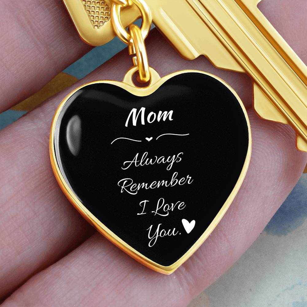 I love You Mom Keychain - Gift From Daughter - Gift From Son