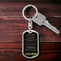 Best Gift For Son From Mom - Dog Tag Keychain