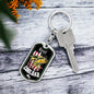 a keychain with a picture of a fish on it