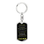 Best Gift For Son From Mom - Dog Tag Keychain